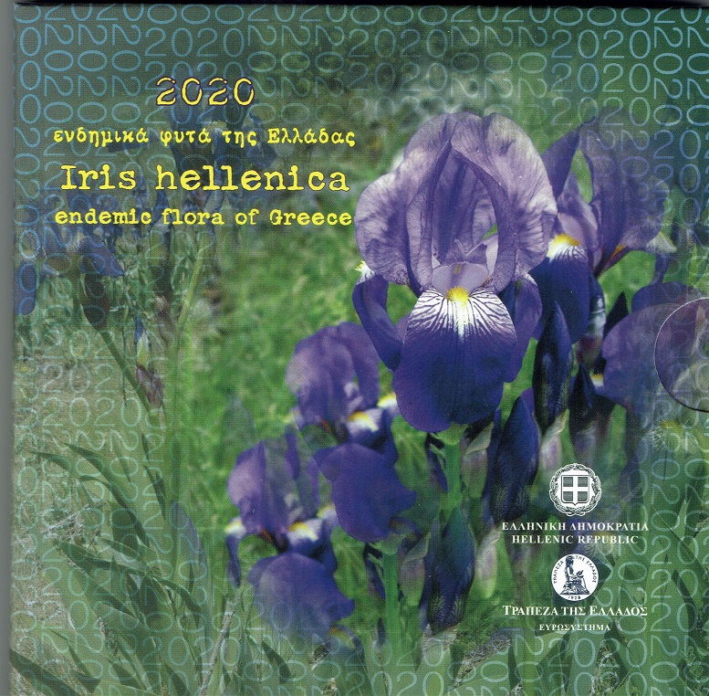 (afbeelding voor) 5 Euro Griekenland 2020 Iris in kleur in blister